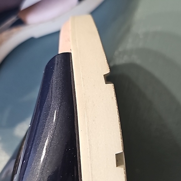 Puche sandles made in Spain. Navy blue patten‎ leather. Cork wedge.size 6… - Picture 4 of 9